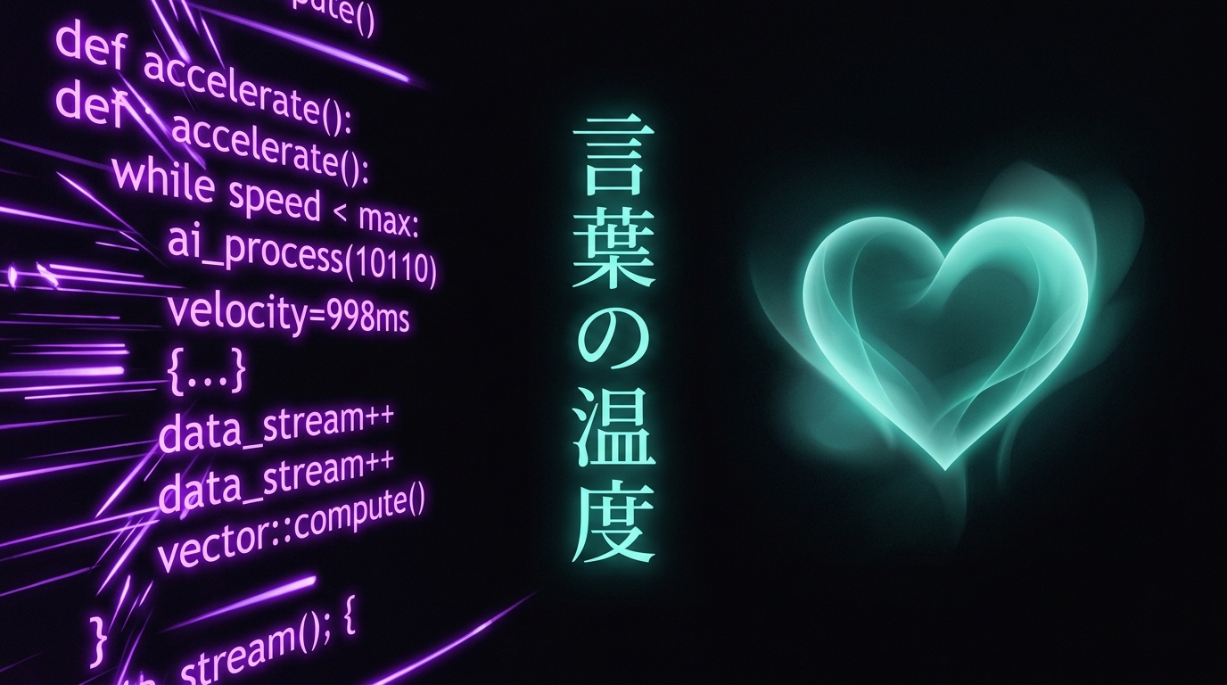 AIが書いたコードと、人間が紡ぐ言葉の対比