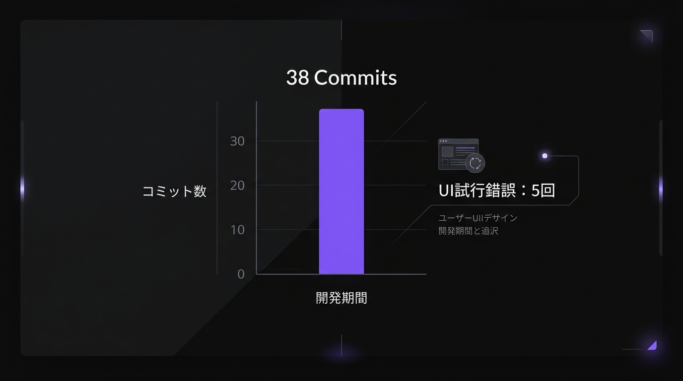 今日の開発ログ：コミット数とAI実装のコスト効率。