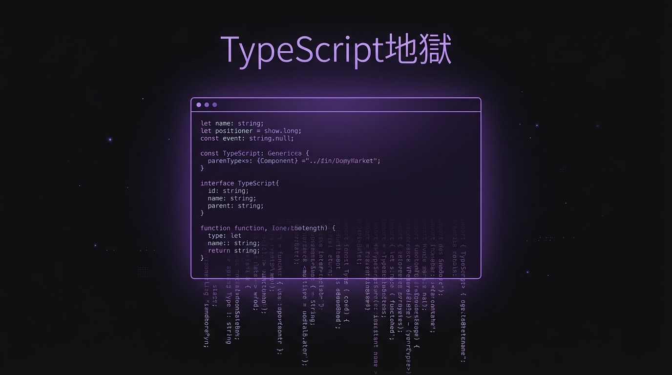 TypeScript地獄と向き合う孤独な開発の夜