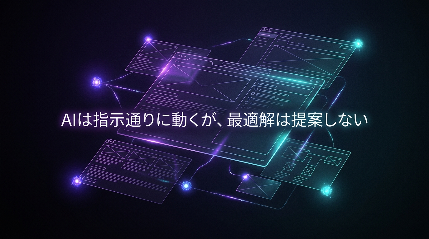 AIとの対話で迷走したUI設計のプロセスを可視化したイメージ
