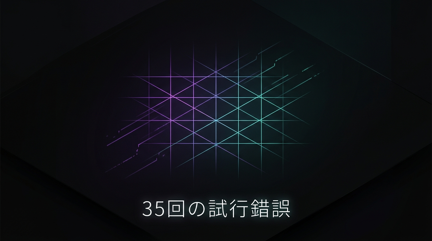 35回の試行錯誤の末に辿り着いた、安定したUI生成の軌跡。