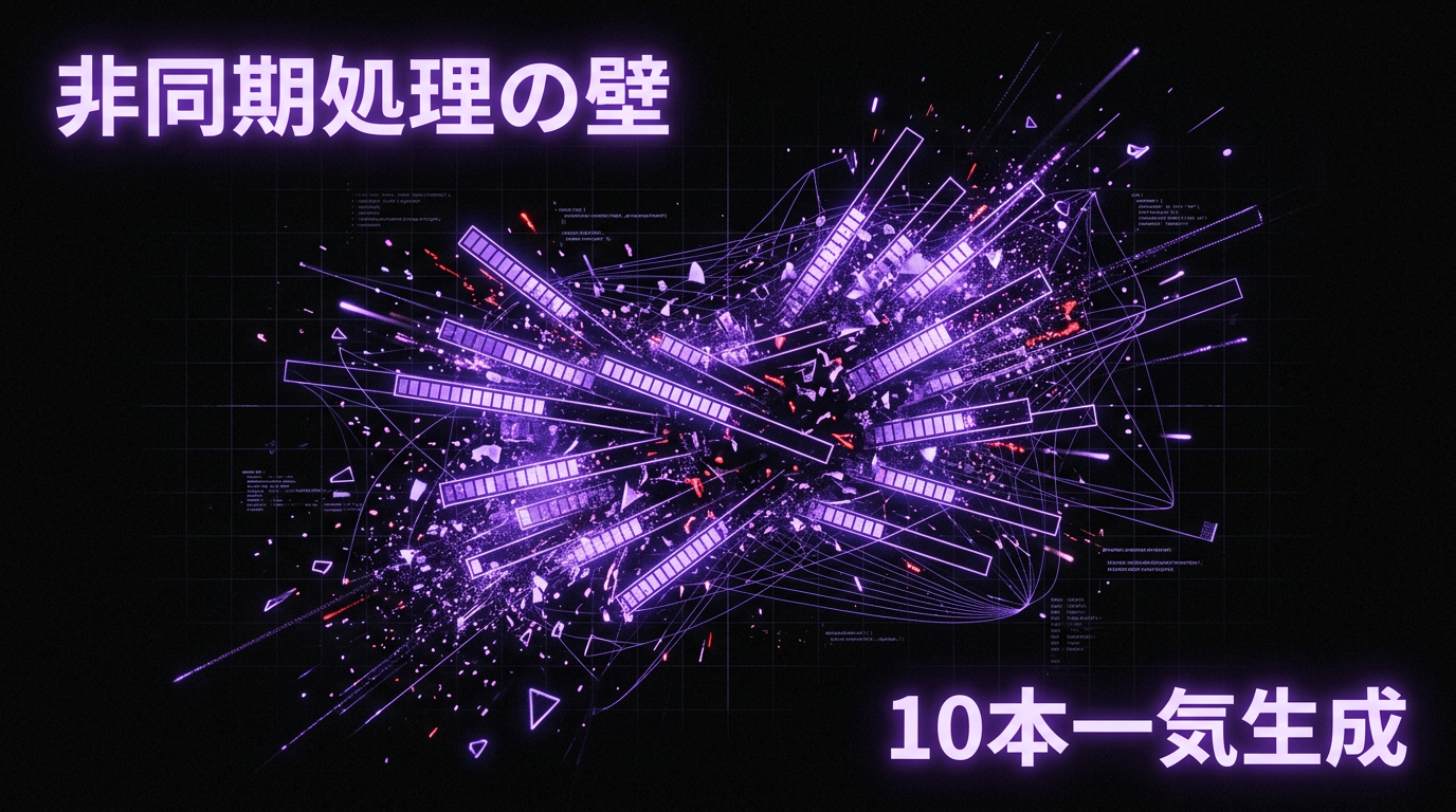非同期処理の壁と10本生成の負荷