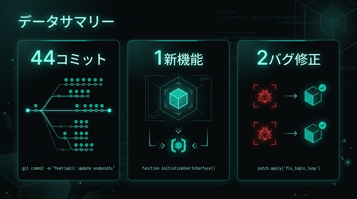 本日の開発スタッツ