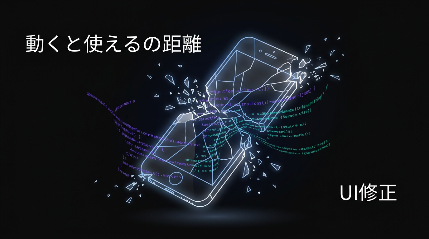 「動く」と「使える」の距離を埋めるUI修正