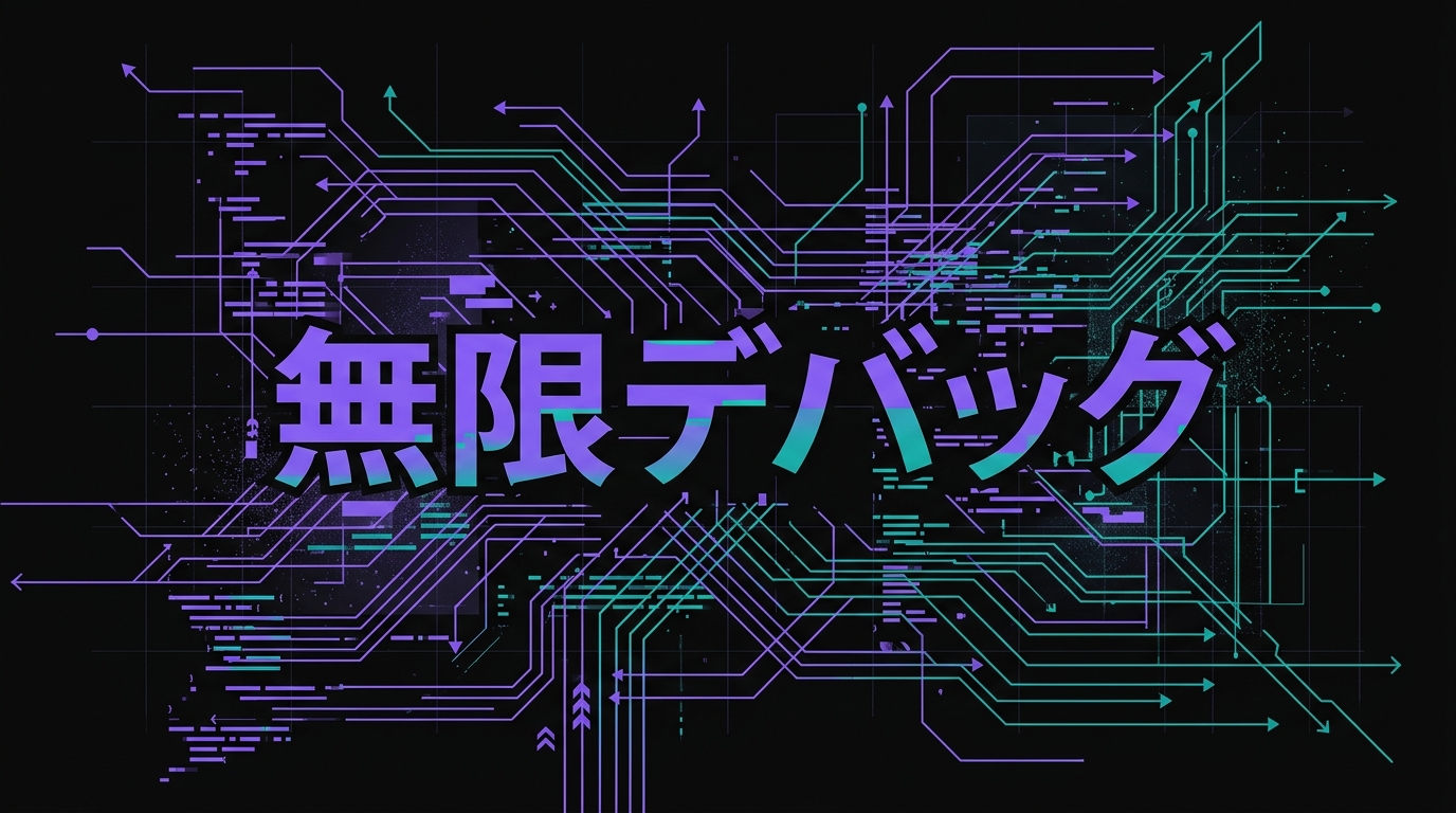 無限デバッグの渦中を表現した抽象的なコードの崩壊と再構築