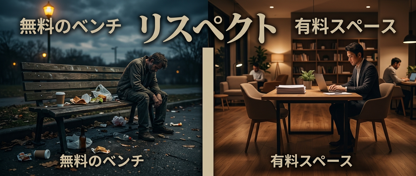 無料のベンチにはノイズが集まり、有料の空間にはリスペクトが生まれる。