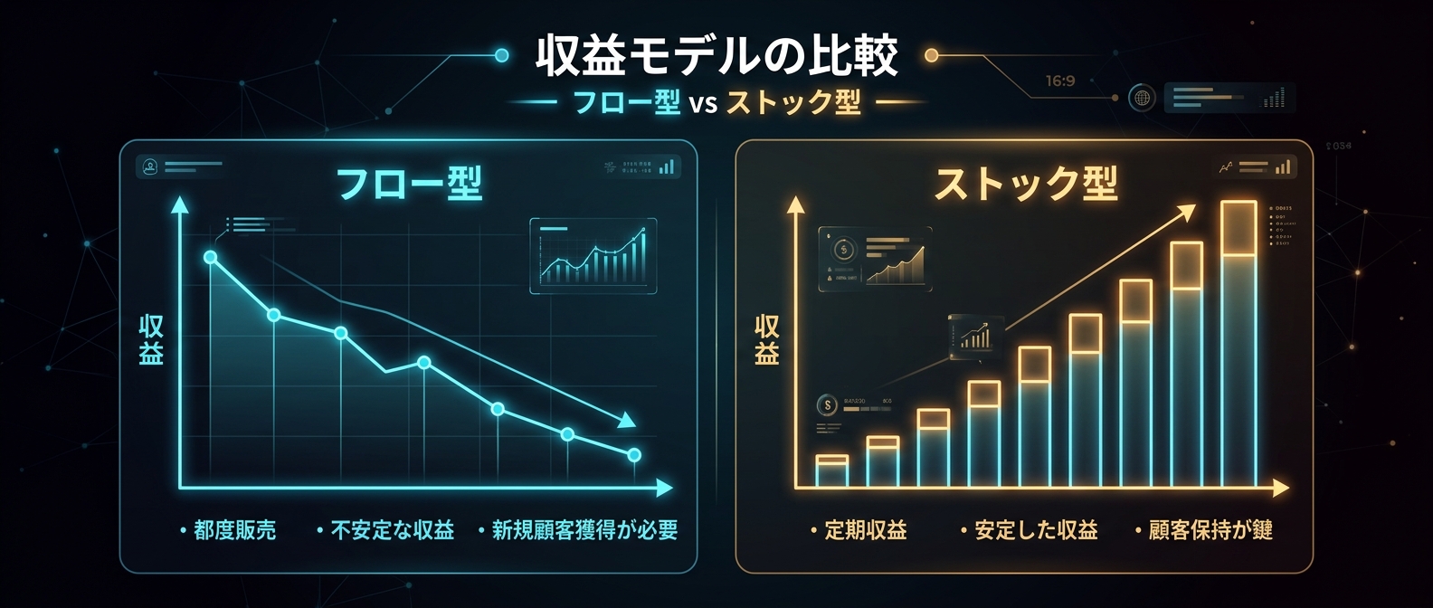 労働集約型の「フロー」から、資産構築型の「ストック」へ。