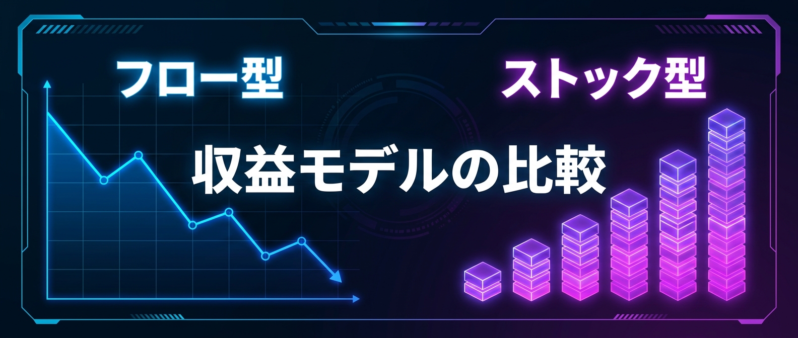 労働集約型の「フロー収益」から、積み上げ型の「ストック収益」への転換。
