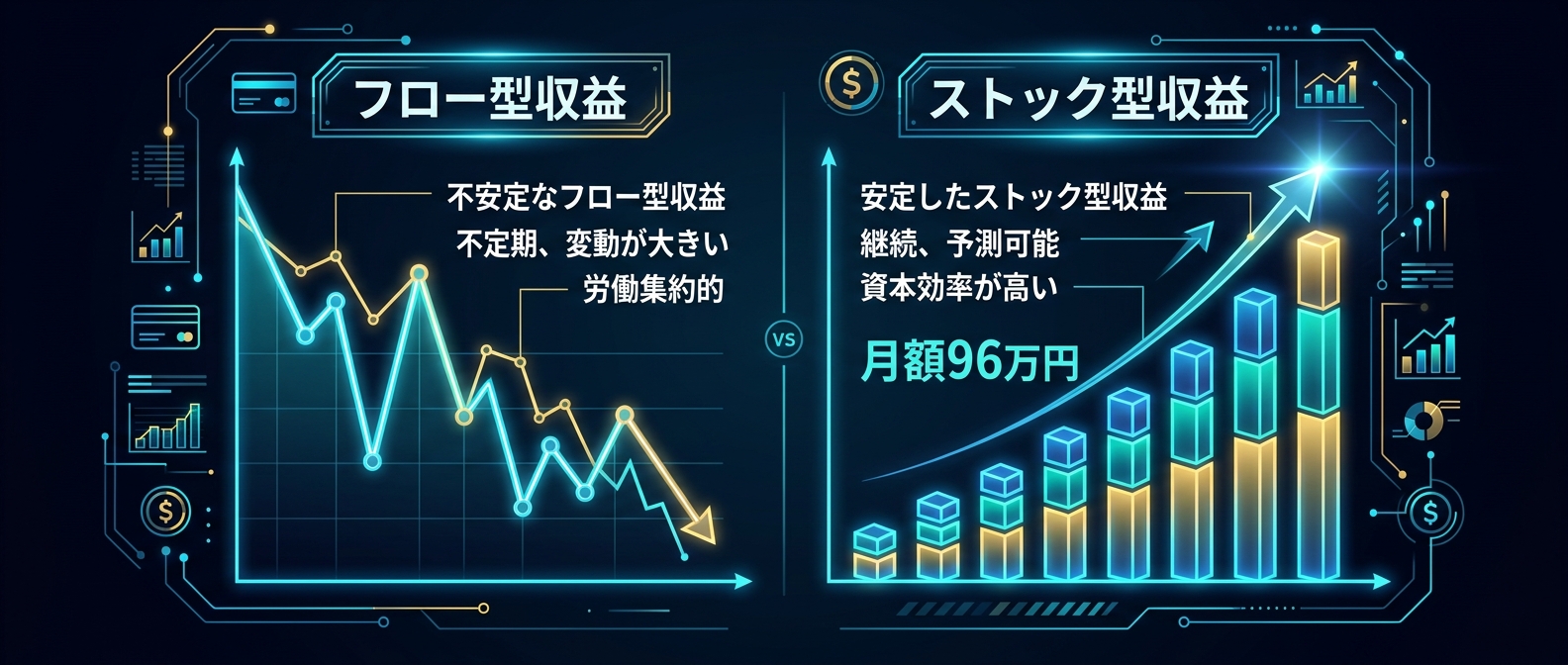 虚構の数字を捨て、確実なストック収益を築く。