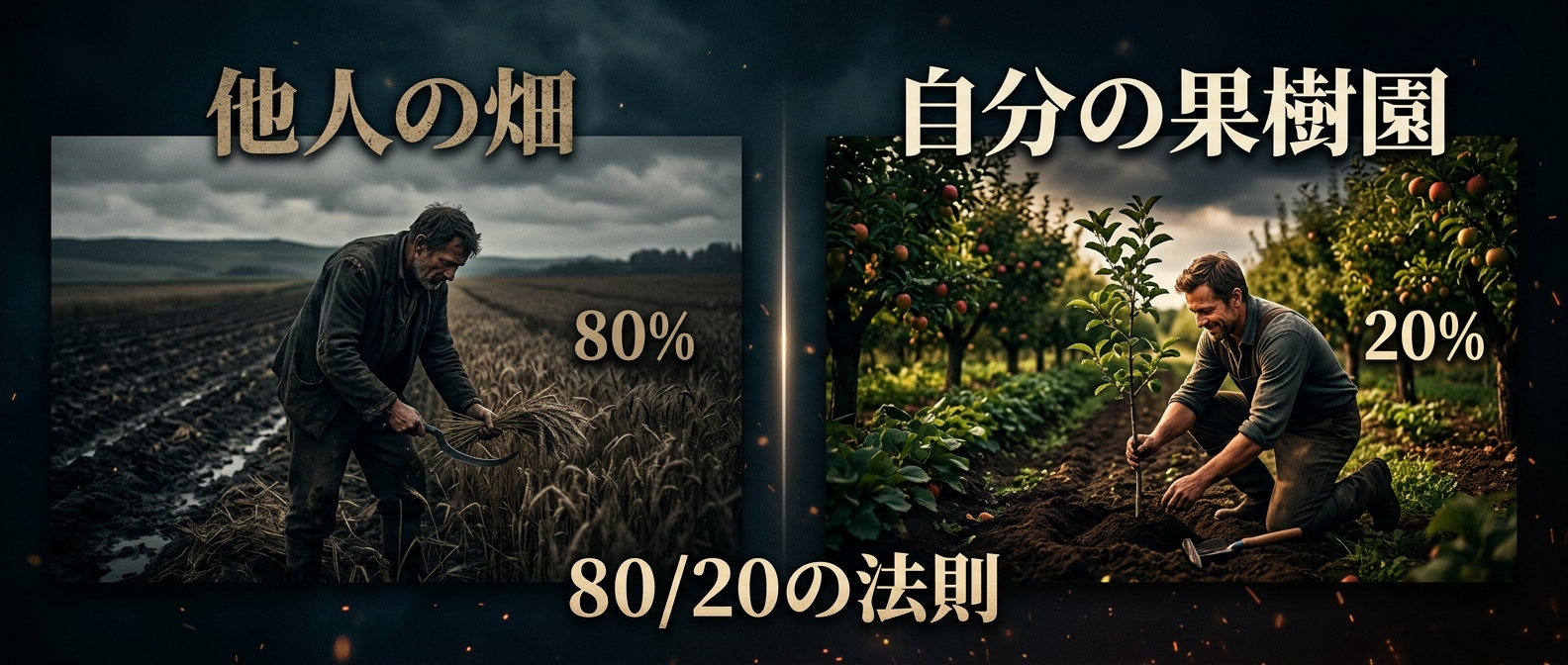 80%の時間で日銭を稼ぎ、20%の時間で自分の苗木を育てる。
