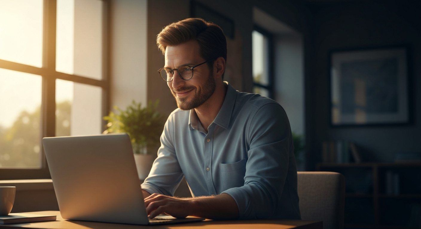 絶望の夜明け。自らの手で生み出したシステムが、彼を終わりのない労働から解放する。