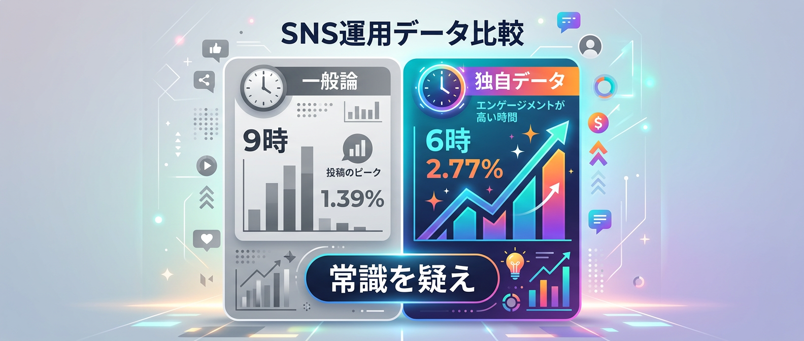 一般論と独自データのエンゲージメント比較