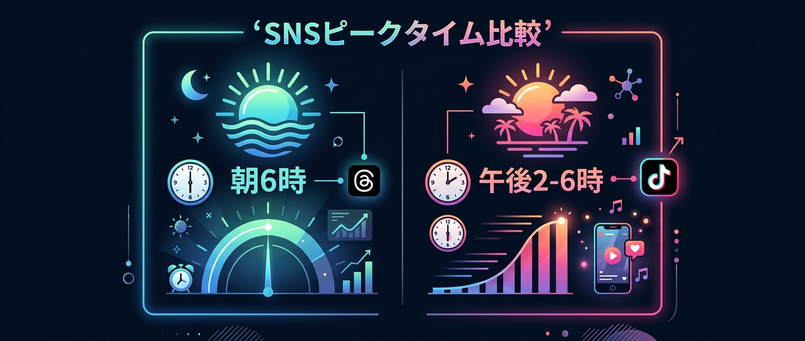 媒体によるピークタイムの違い