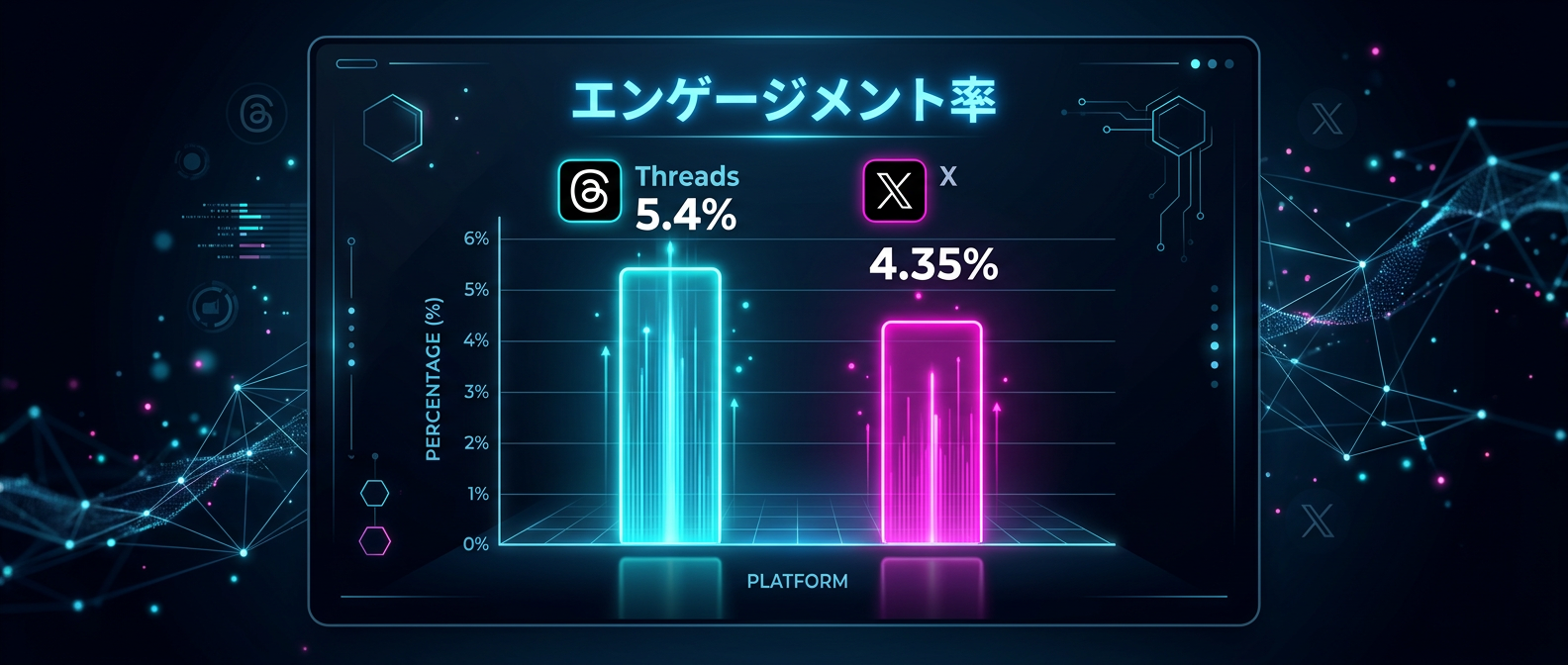 ThreadsとXのエンゲージメント率比較