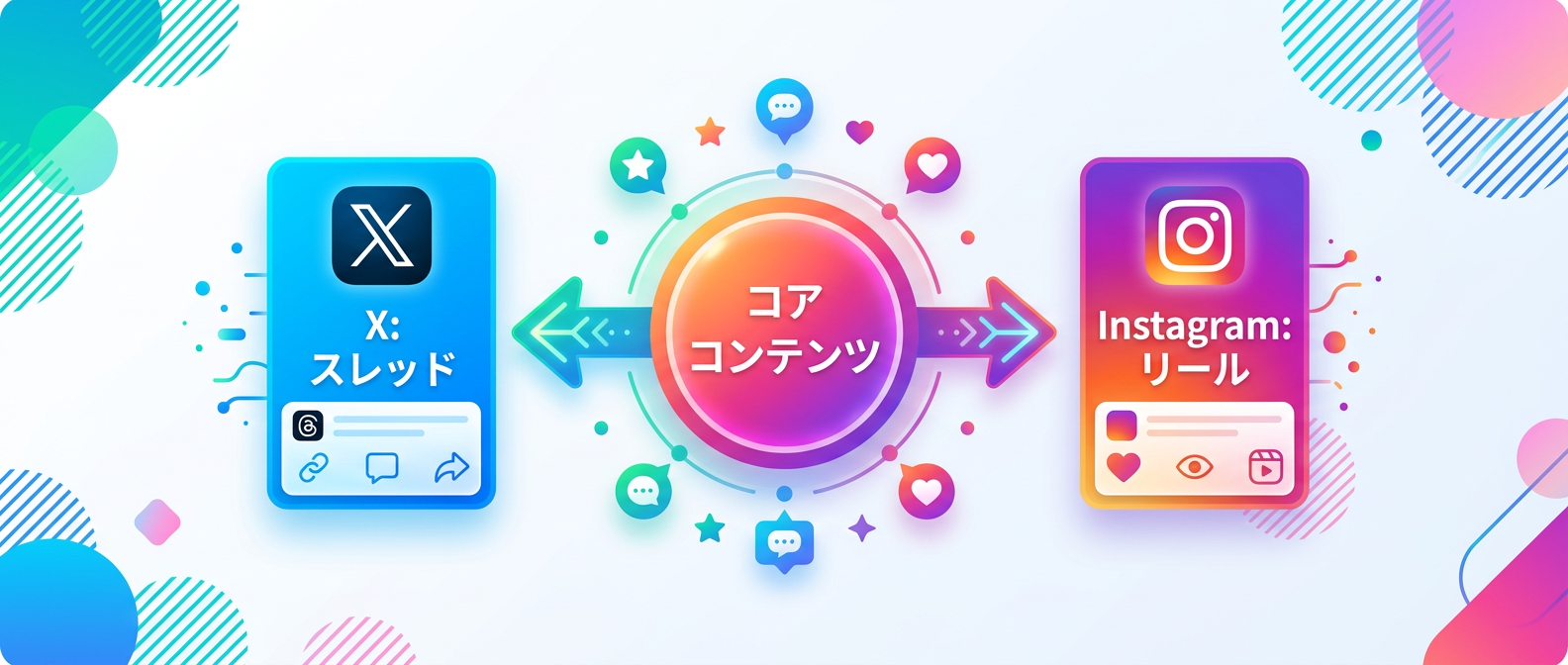 1つのコアコンテンツから各SNSへのリパーパス戦略