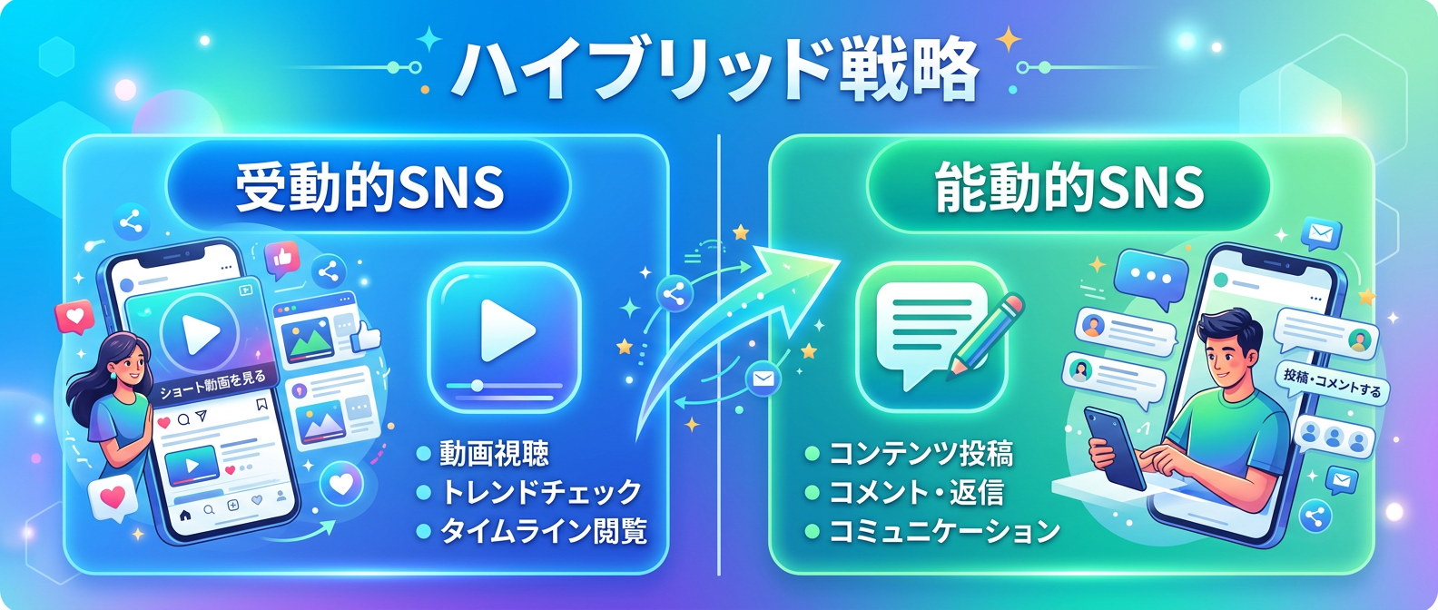 受動的発見と能動的発見を掛け合わせたハイブリッド戦略