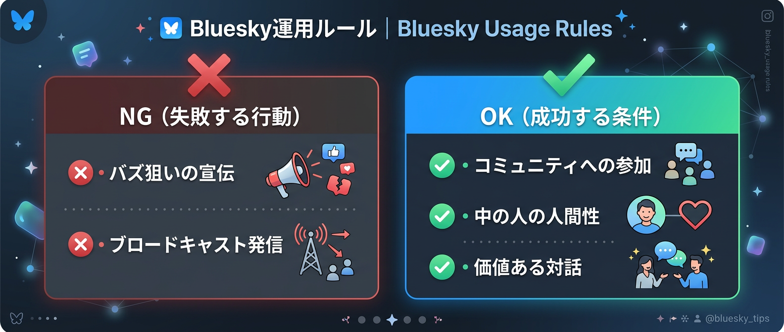 Bluesky運用における成功条件と失敗するNG行動
