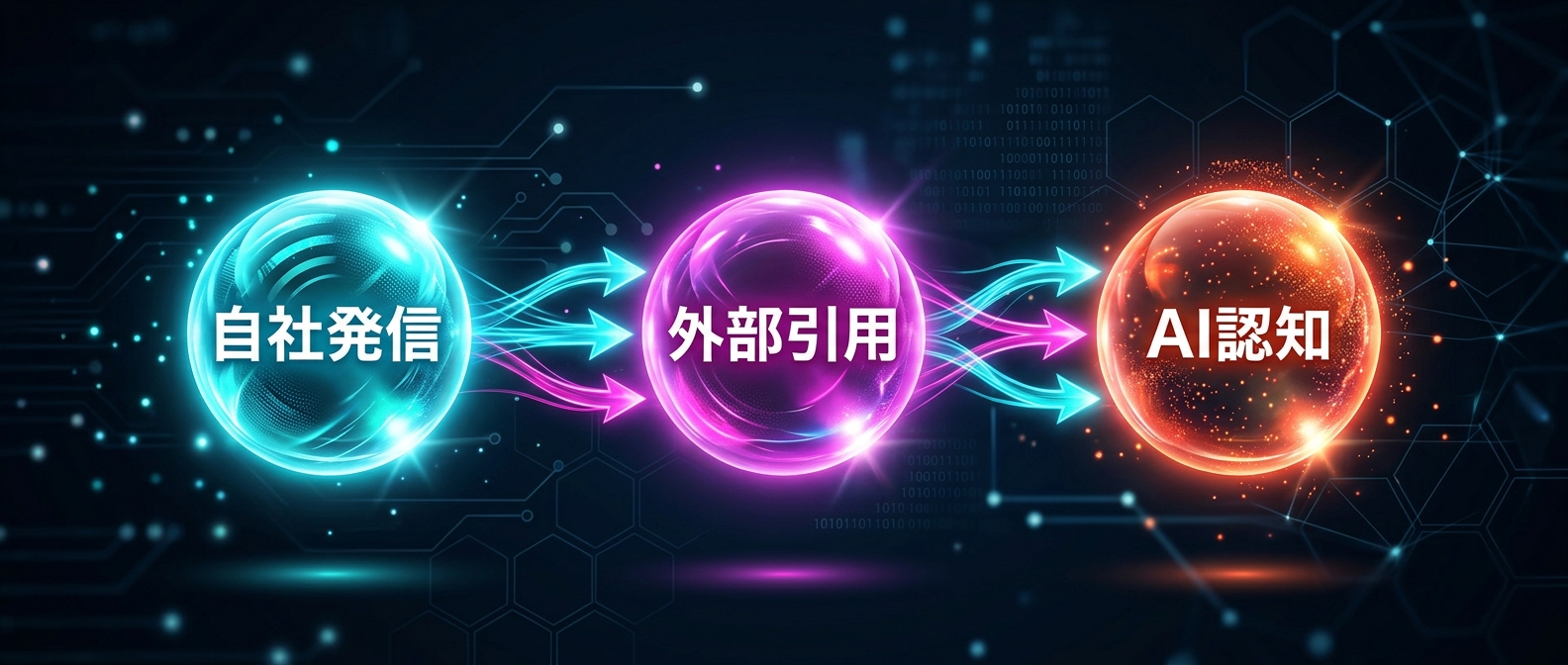 AI時代の集客:自社発信からAI認知までのサイクル