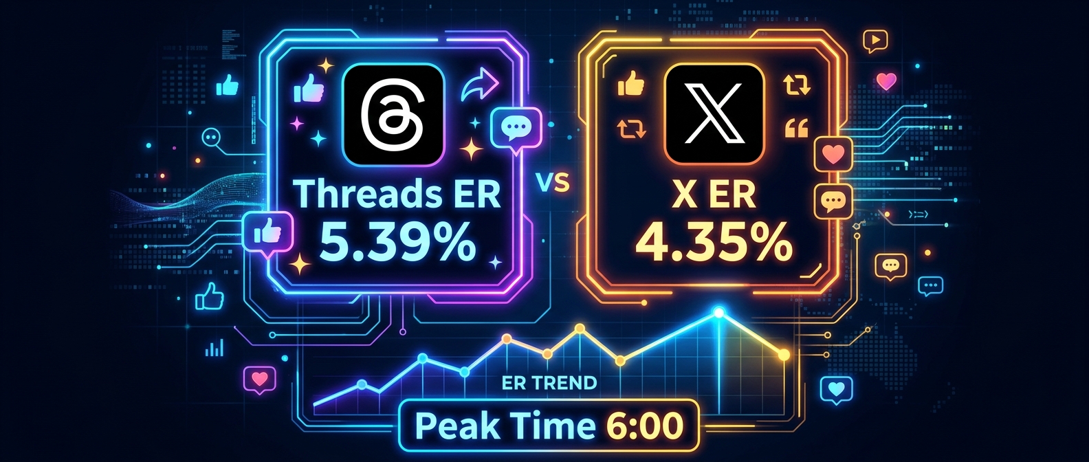 プラットフォーム別・時間帯別のエンゲージメント比較