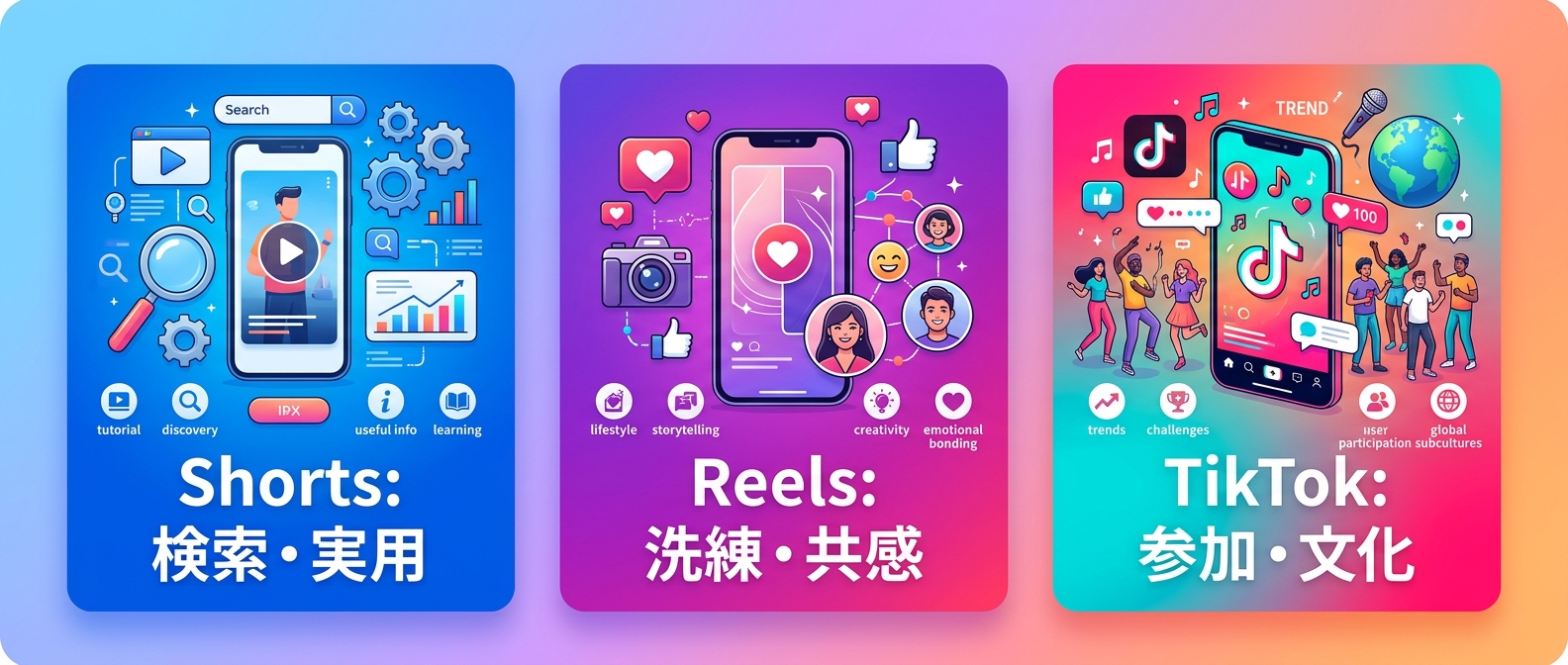 プラットフォーム別・動画アルゴリズムの評価基準の違い