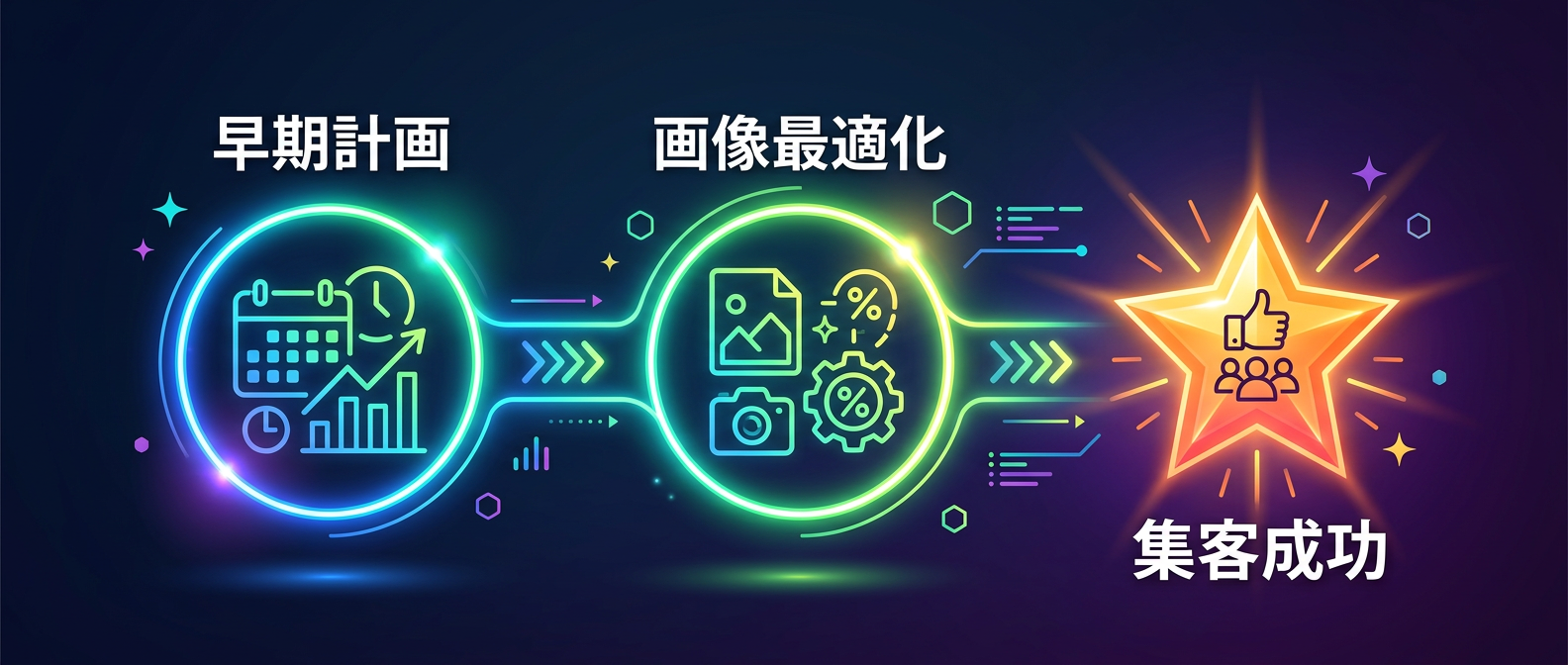 早期計画と画像最適化の両輪でイベント集客を成功に導く