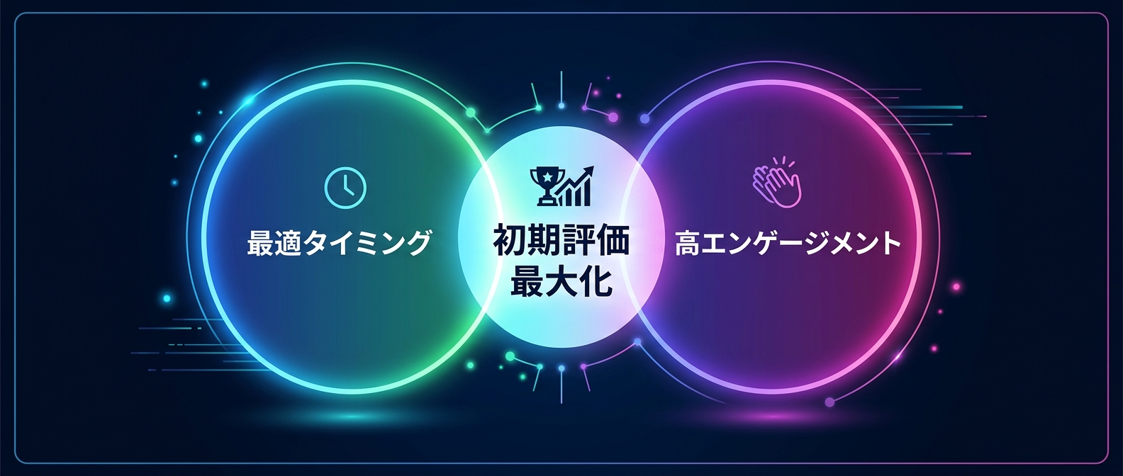 タイミングと発信者の掛け合わせで初期評価を最大化