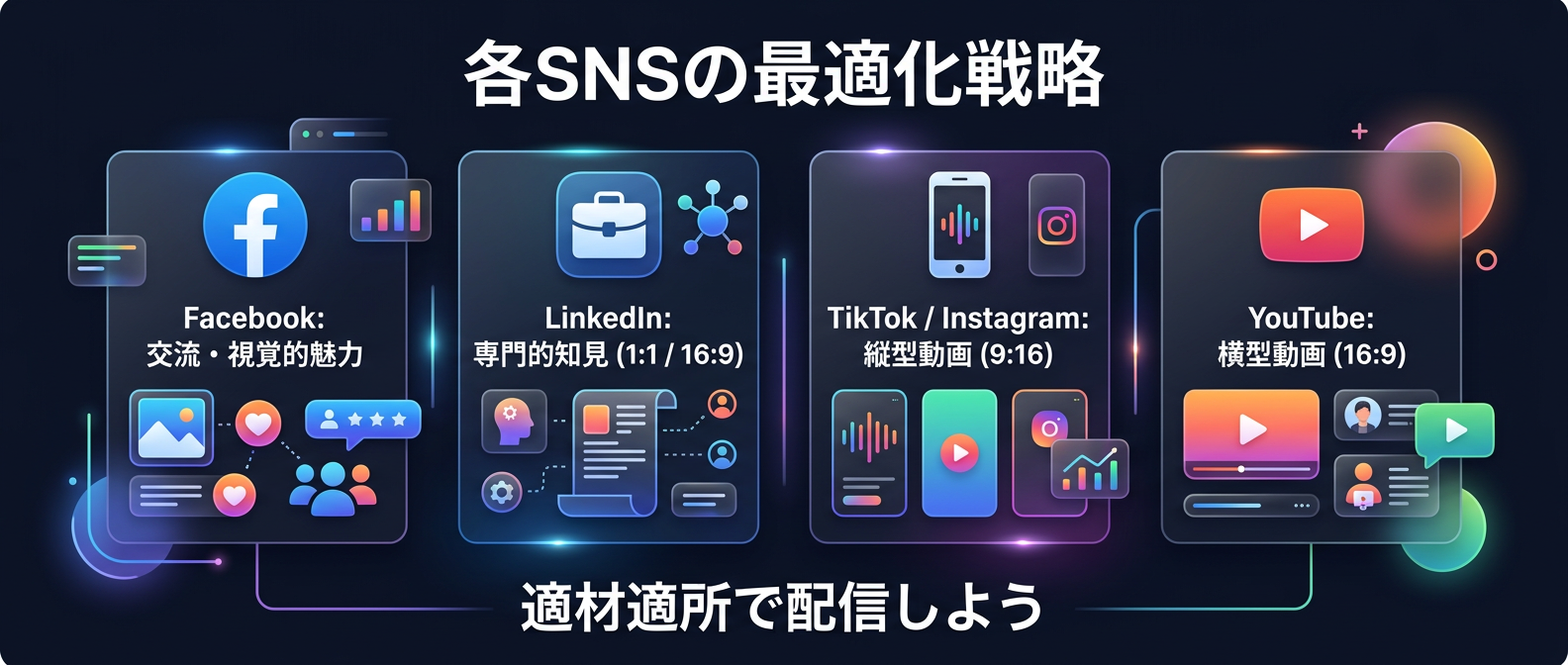 各SNSプラットフォームの最適化戦略一覧