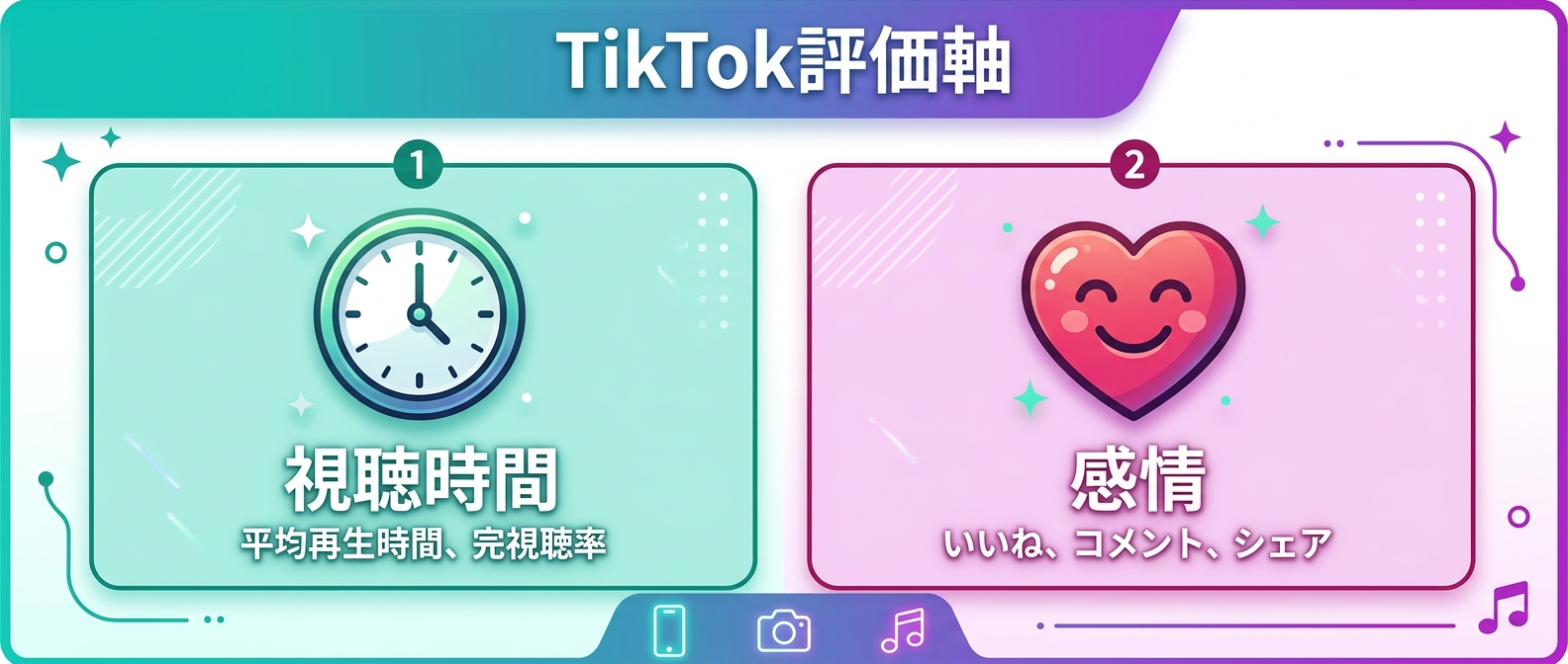 TikTokのアルゴリズムが重視する2つの指標