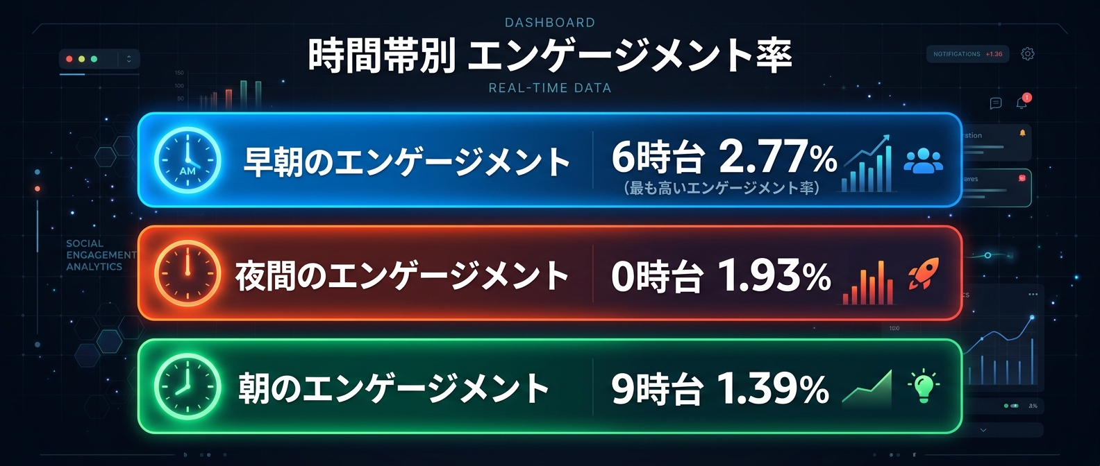 非動画フォーマットが伸びる時間帯トップ3