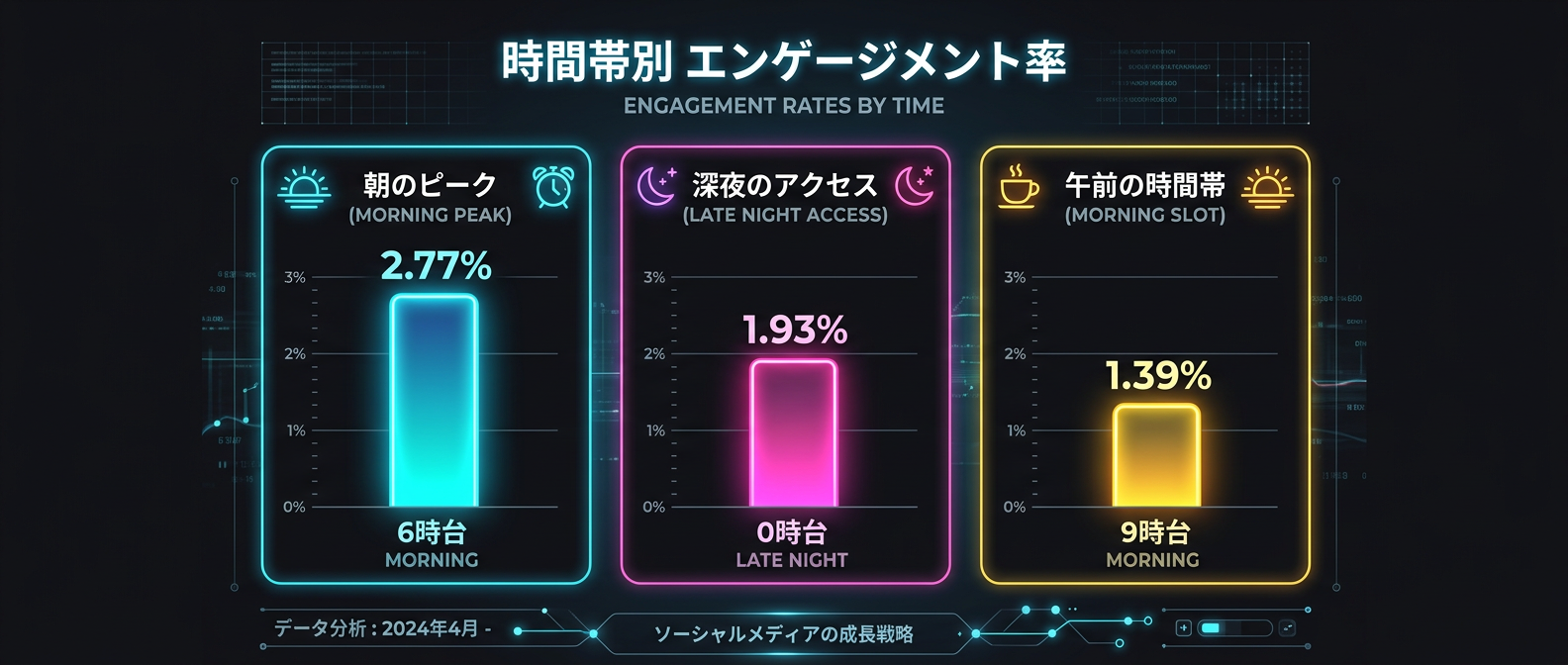 早朝と深夜のオフピーク時間がエンゲージメントのピーク