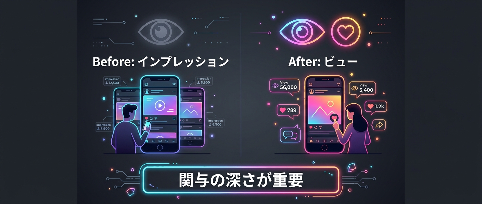 インプレッションからビューへ、SNSの評価軸は「実質的な関与」へとシフトしている