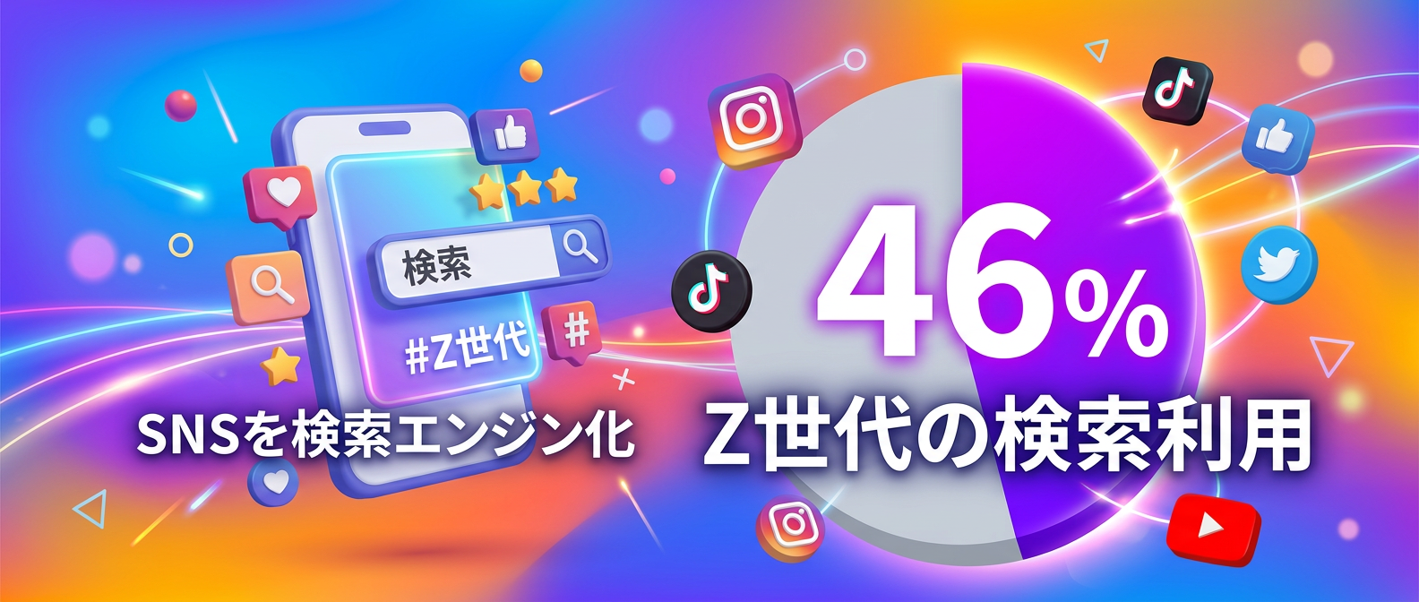 Z世代の約半数がSNSを検索エンジンとして活用している