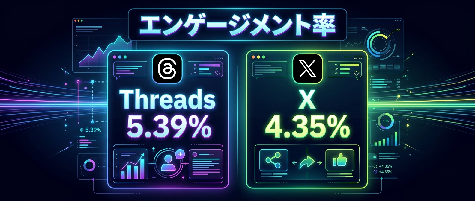 テキスト主体SNSのエンゲージメント率比較