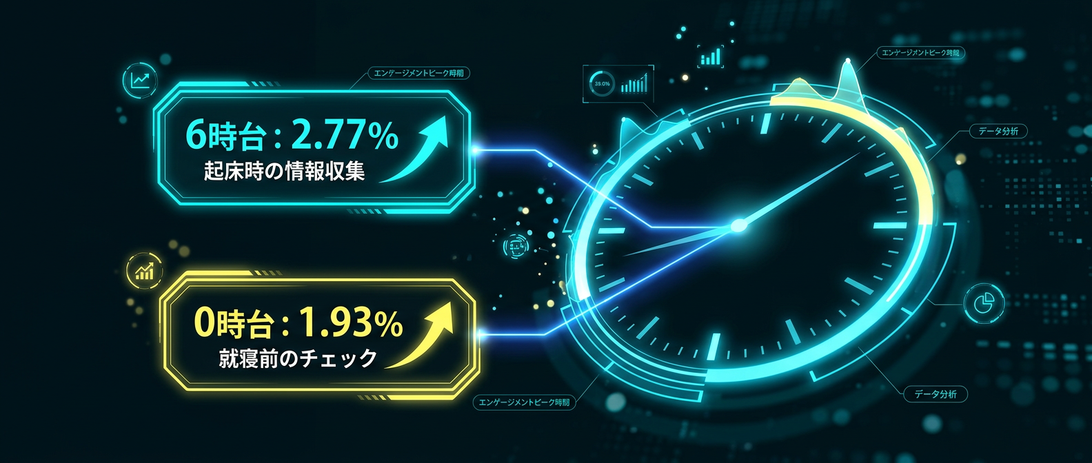 エンゲージメントが突出する「ニッチな時間帯」