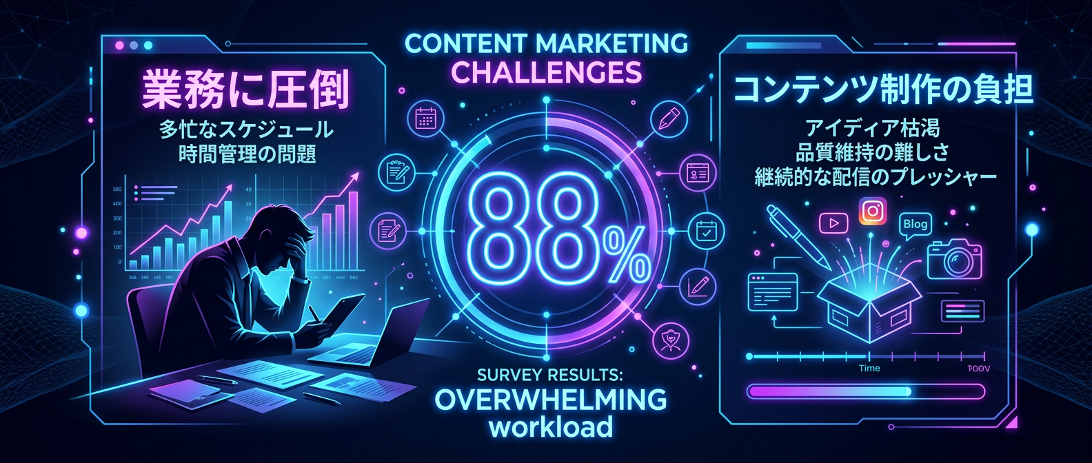 SNS運用者の約88%が業務過多に陥っている