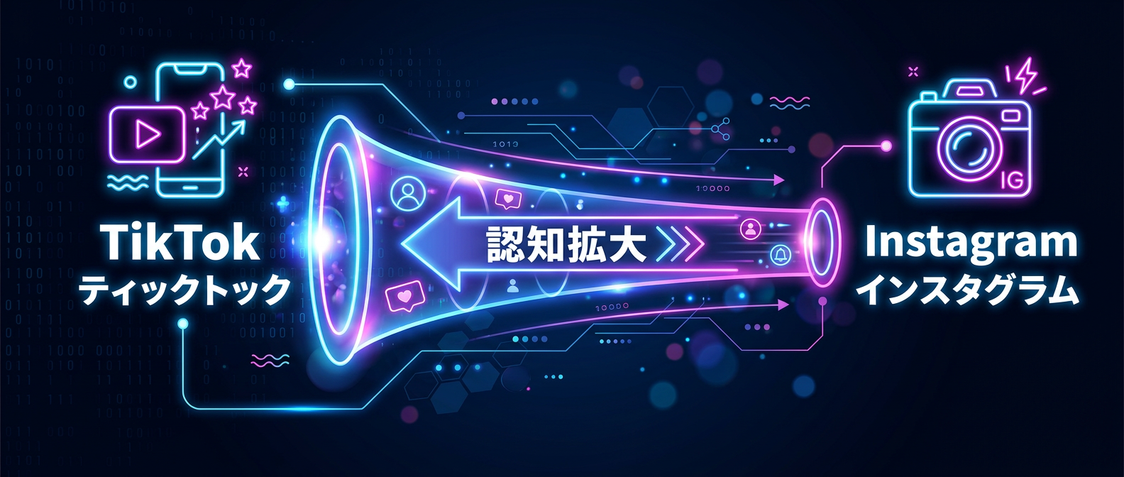 TikTokの拡散力で認知を広げ、Instagramで深いコミュニティを育成する導線設計。