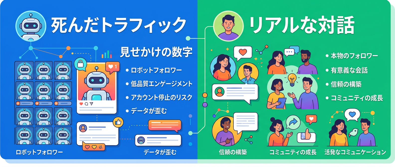 見せかけのフォロワーとリアルな対話の違い