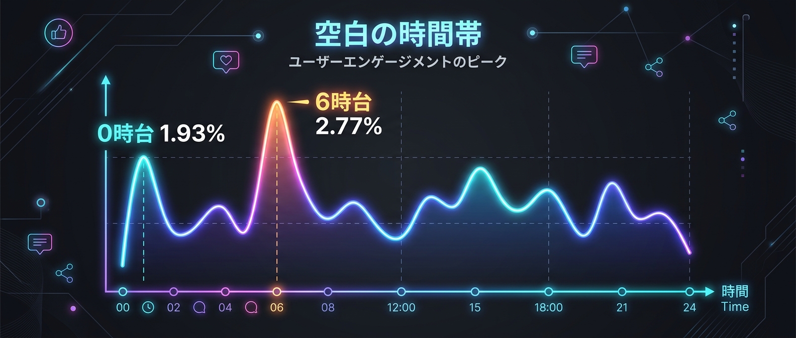 高エンゲージメントを生む「空白の時間帯」