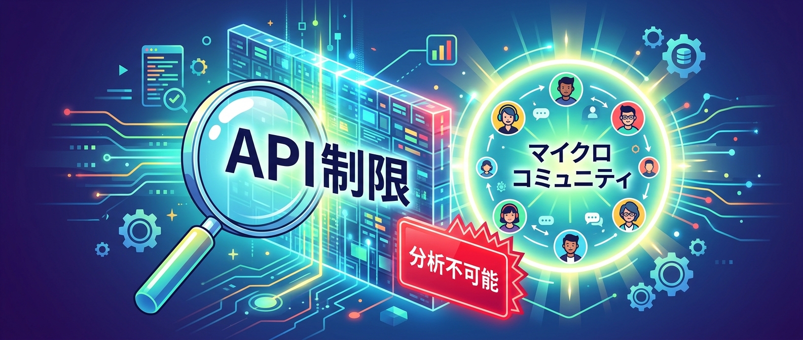 API制限により分析不可能なマイクロコミュニティ