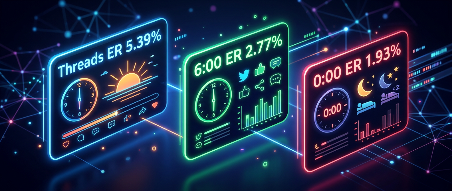 データが示すプラットフォームと時間帯別の高エンゲージメント