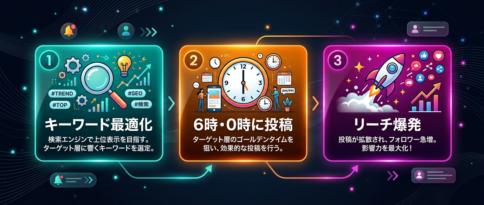 リーチを爆発させる3つのステップ