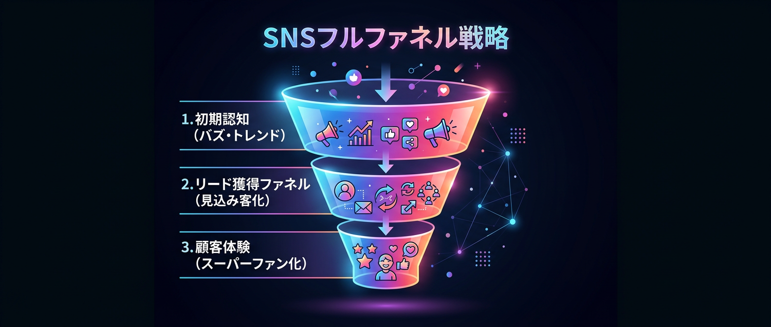 認知から熱狂へ導くSNSフルファネル戦略の全体像