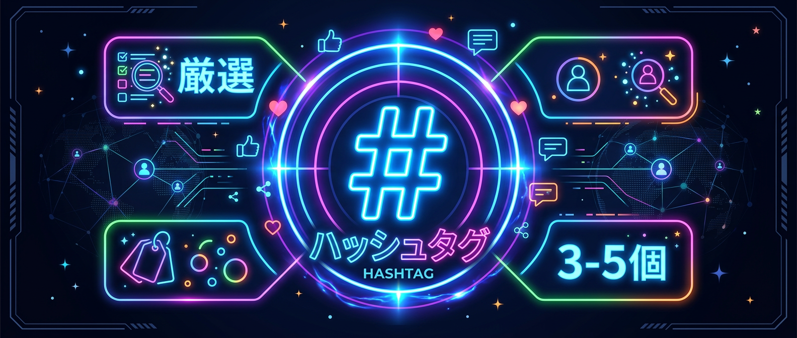 ハッシュタグは関連性の高い3〜5個に厳選する