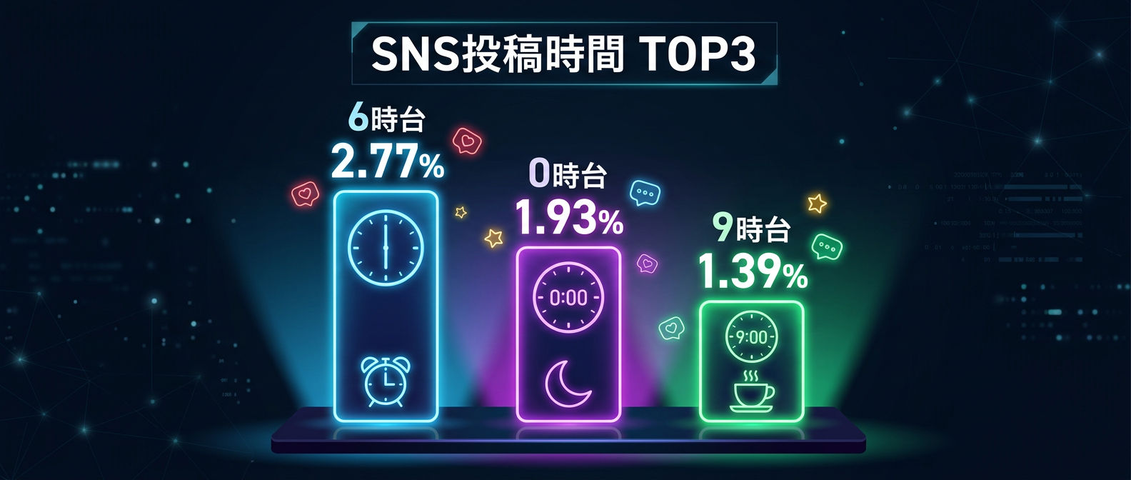 テキスト系SNS（Threads・X）における時間帯別エンゲージメント率