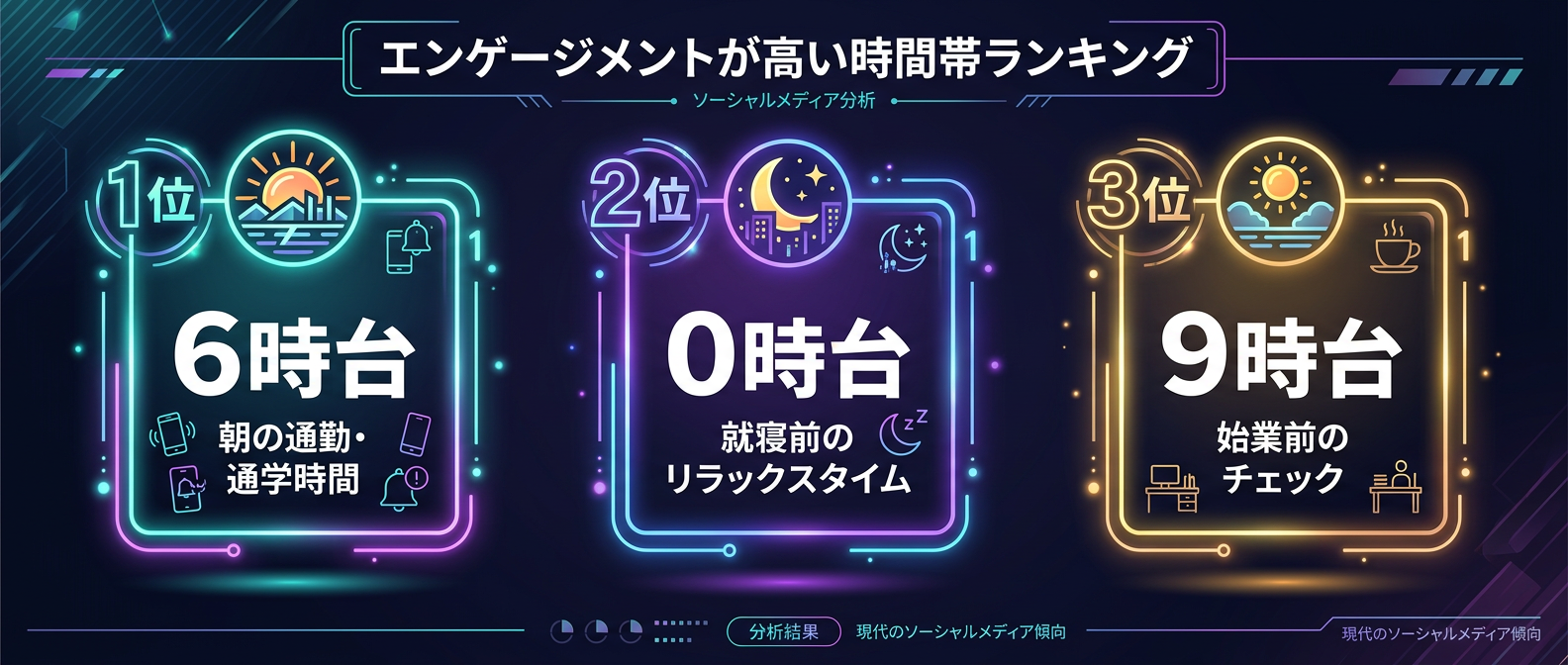 エンゲージメント率が高まる深夜〜早朝のゴールデンタイム