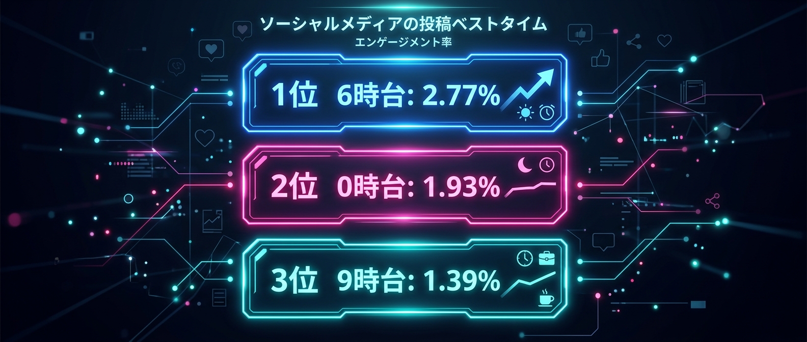 コミュニティ発信における高エンゲージメント時間帯トップ3