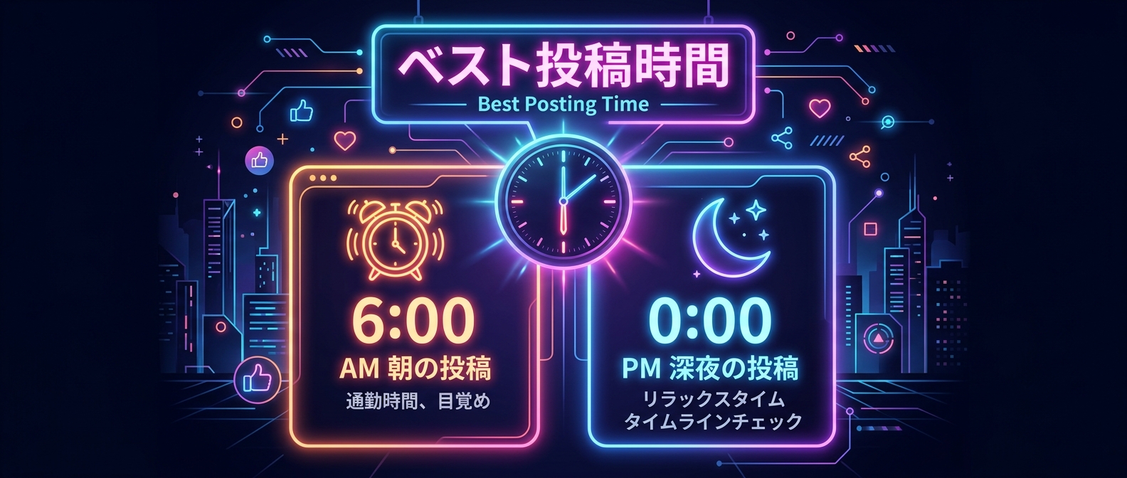 Xで最も反応が取れる「ゴールデンタイム」