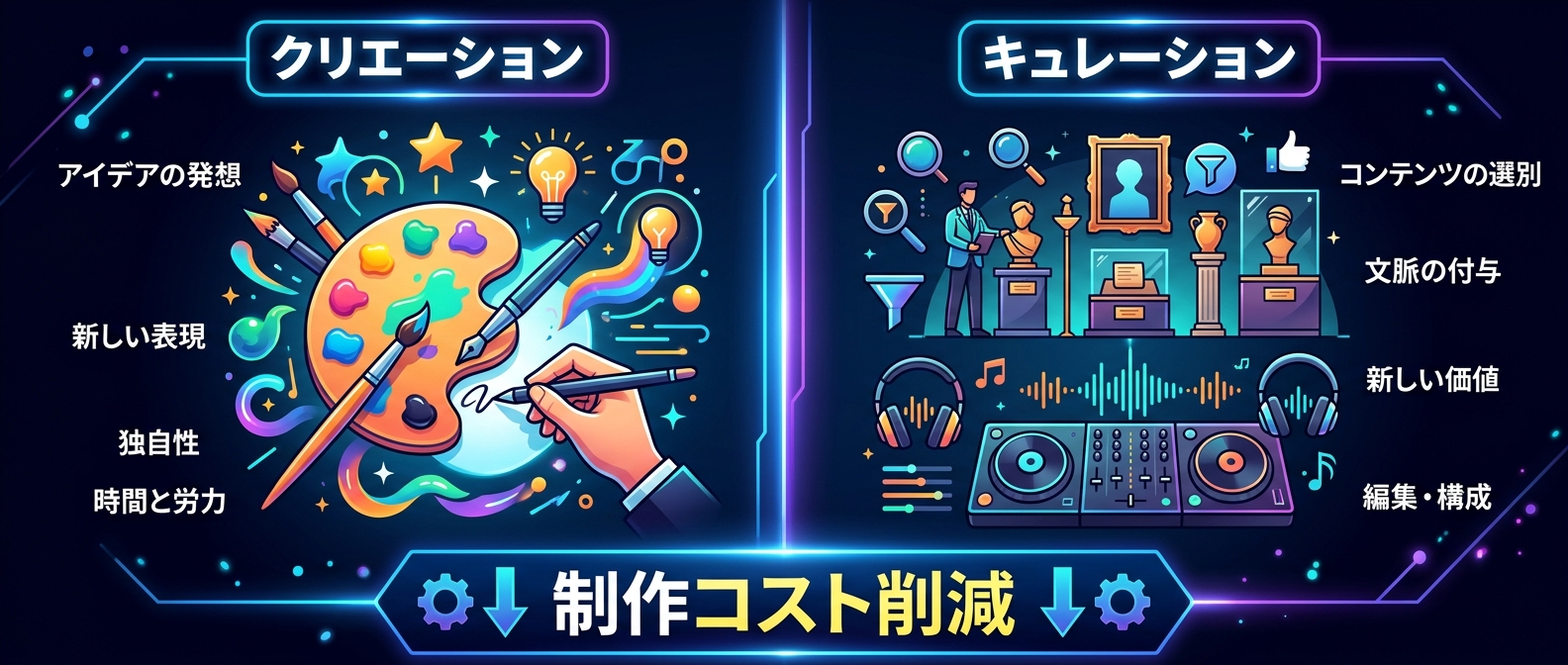 ゼロから作るクリエーションと、文脈を付与するキュレーションの違い