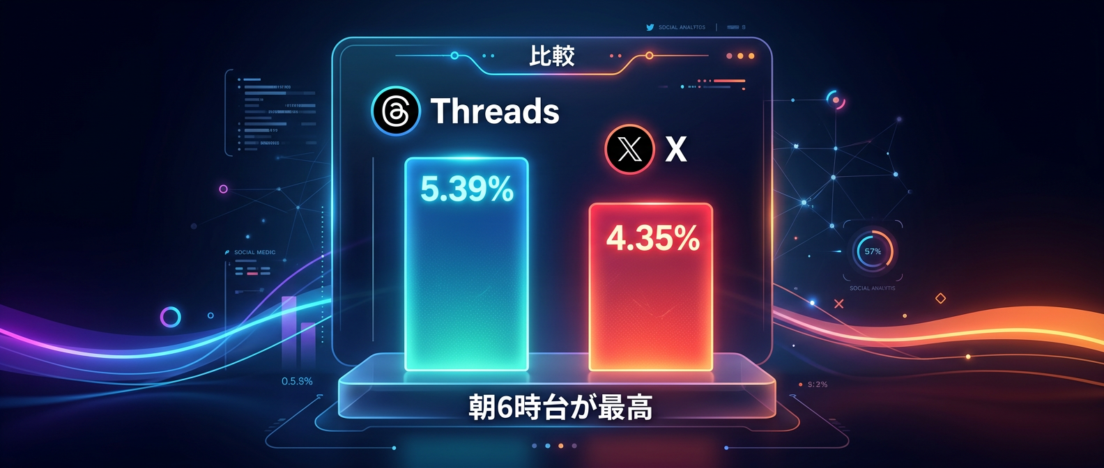ThreadsとXのエンゲージメント率比較と最適な投稿時間