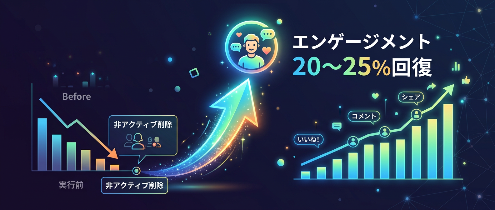 非アクティブフォロワー削除によるエンゲージメント回復効果